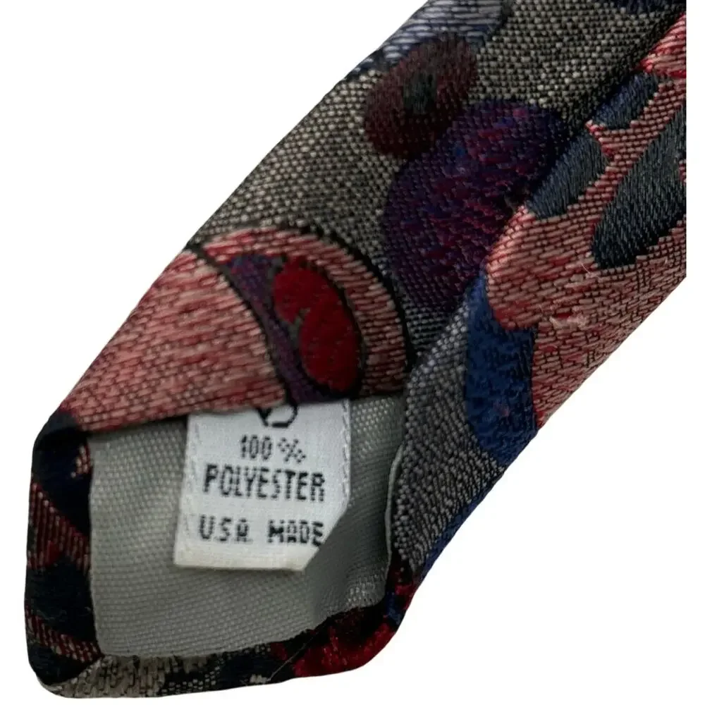 Vintage 90s Disney Mickey Mouse Neck Tie Blue Red USA Made Balancine